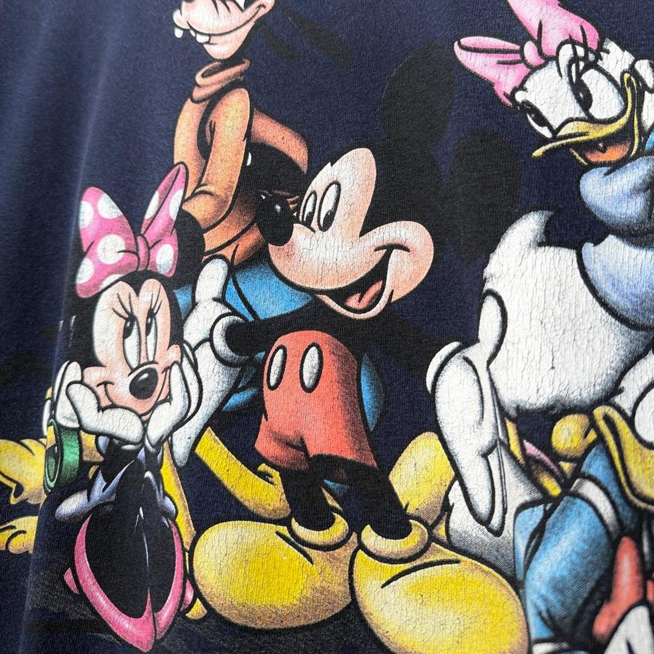 Vintage 00s Florida Mickey & Friends Navy Blue T Shirt (L)