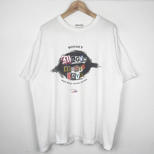 Vintage 00s Disney Magic Music Days Florida White T Shirt (XL)