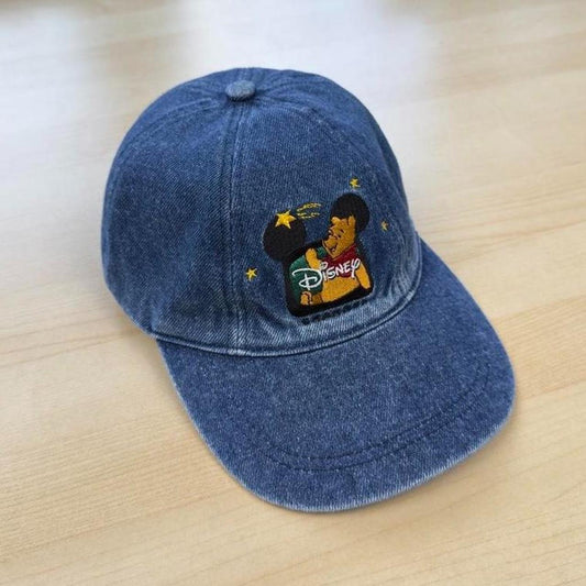 Vintage 90s Disney Channel Winnie the Pooh Denim Cap (Youth)