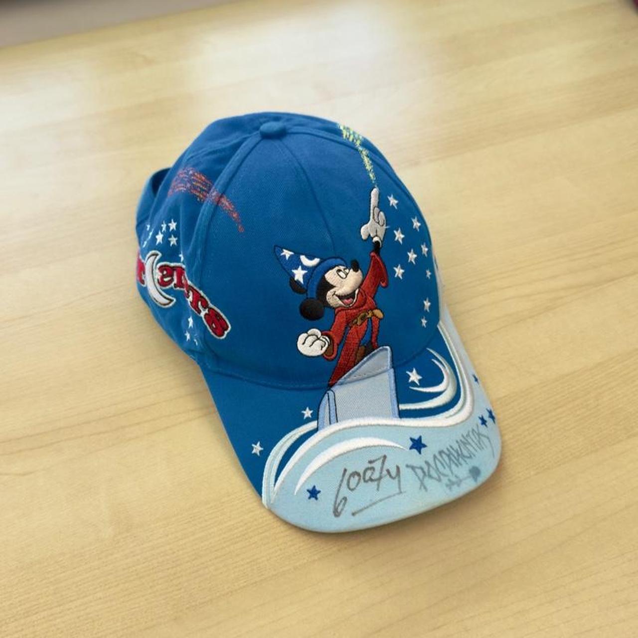 Vintage 00s Sorcerer Mickey Walt Disney World Autographed Blue Cap (Youth)