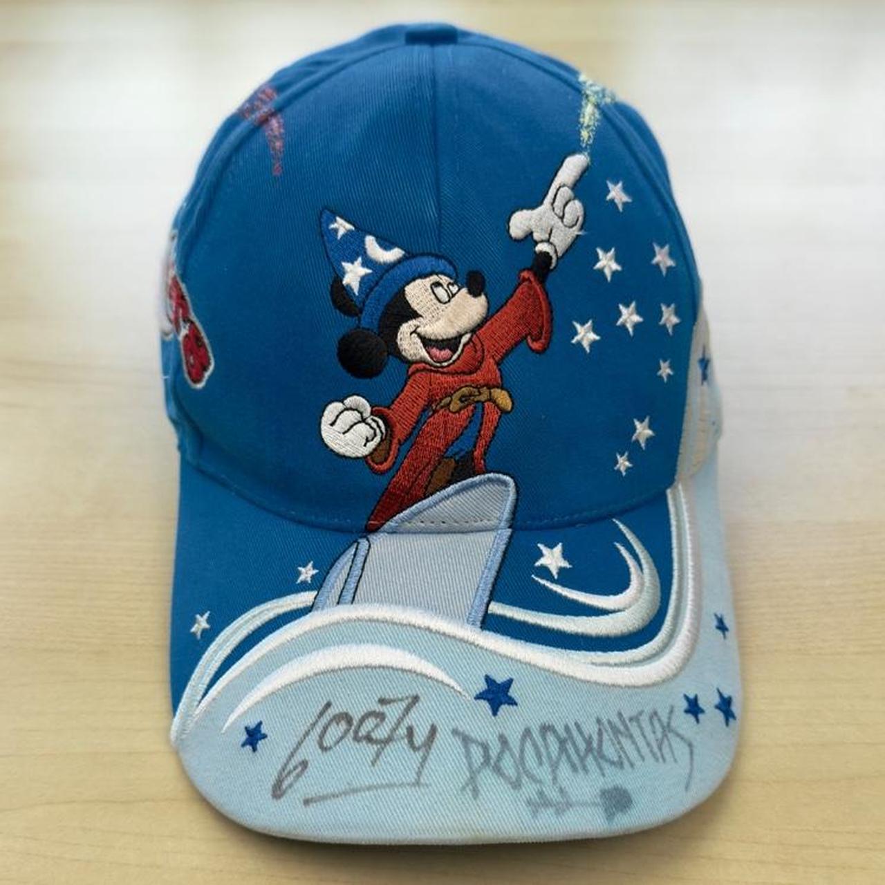 Vintage 00s Sorcerer Mickey Walt Disney World Autographed Blue Cap (Youth)