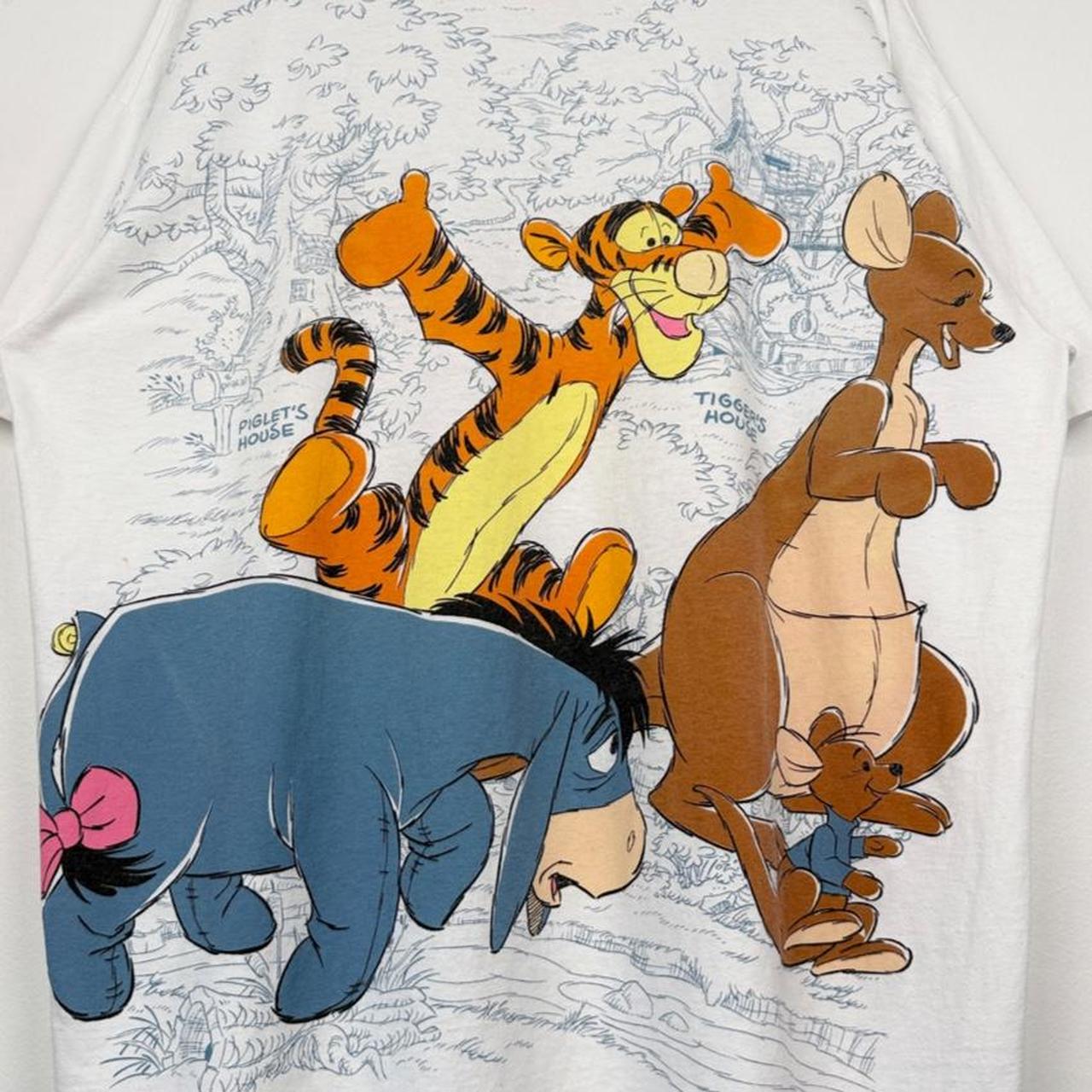 Vintage 90s Hundred Acre Wood Pooh & Friends Disney White T Shirt (One Size)