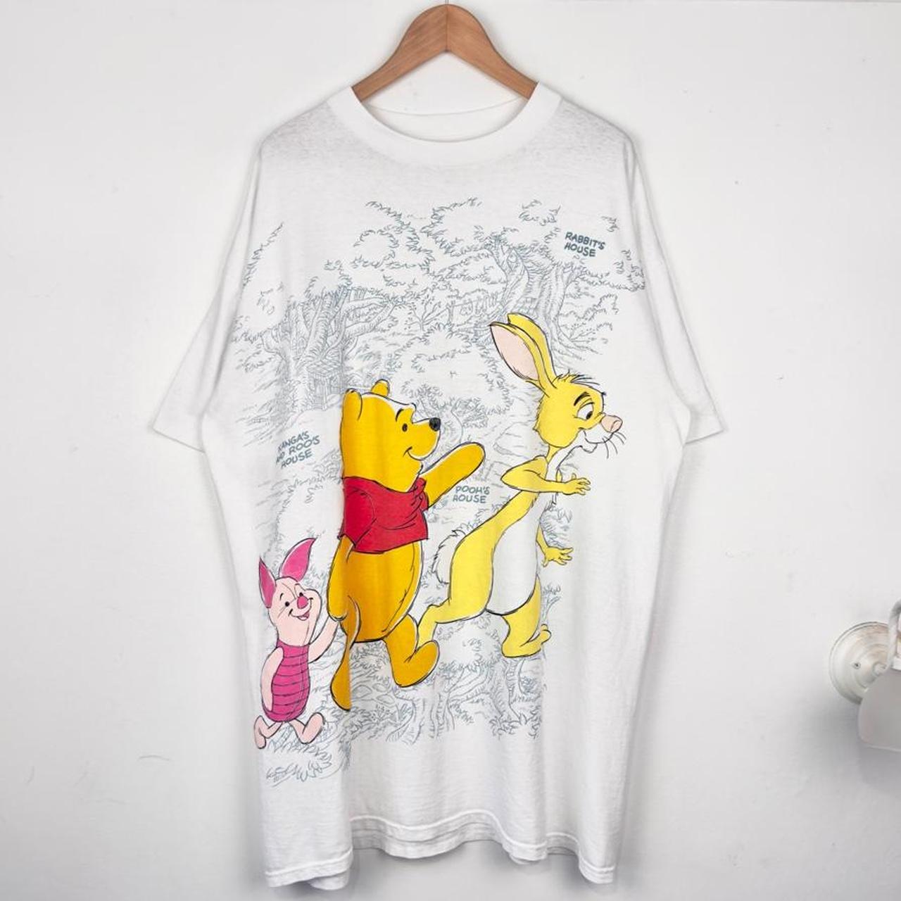 Vintage 90s Hundred Acre Wood Pooh & Friends Disney White T Shirt (One Size)
