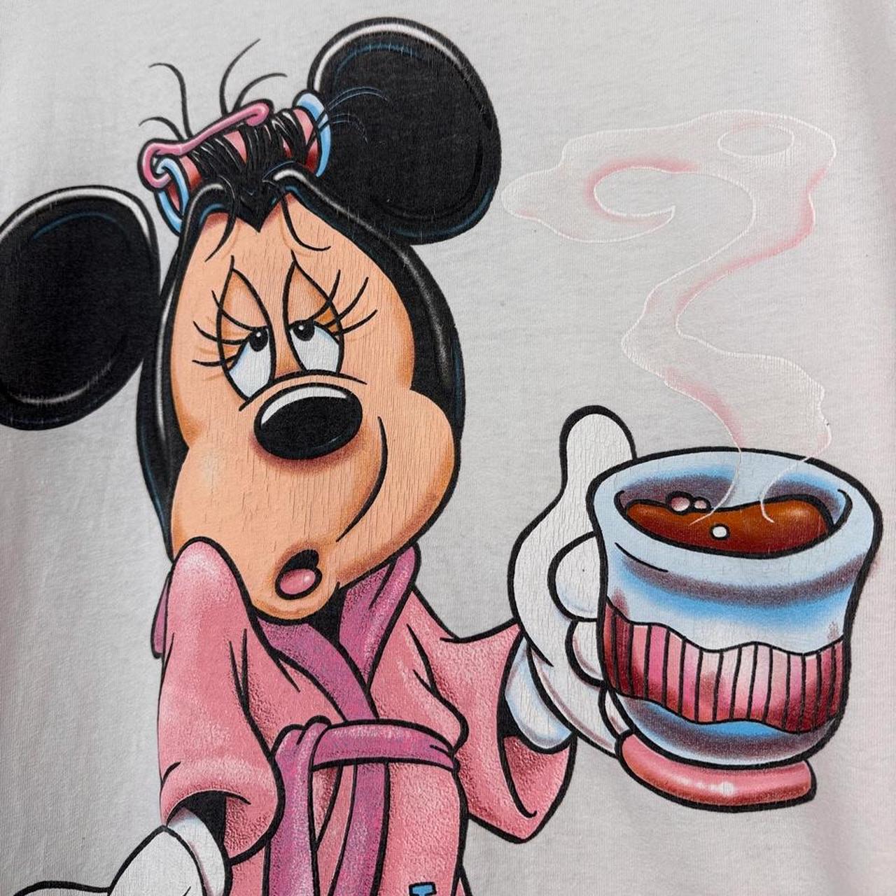 Vintage 00s Minnie Mouse Beauty Sleep Pale Pink Sleepwear T Shirt (One Size)