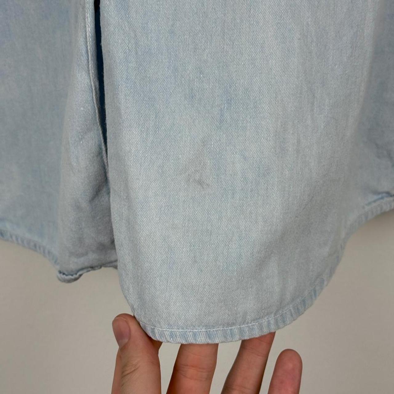 Vintage 90s Mickey & Friends Light Blue Button Up Shirt (M)