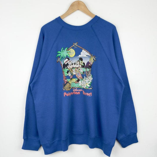 Vintage 90s Disney's Polynesian Resort Disney World Blue Sweatshirt (XL)