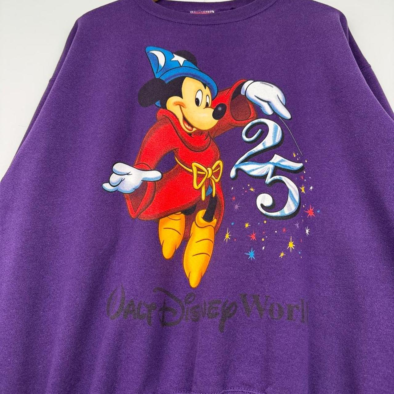 Vintage 90s Walt Disney World 25th Anniversary Purple Sweatshirt (M)