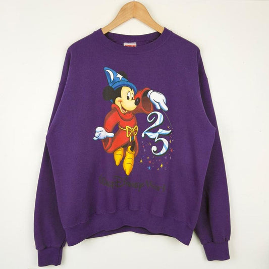 Vintage 90s Walt Disney World 25th Anniversary Purple Sweatshirt (M)