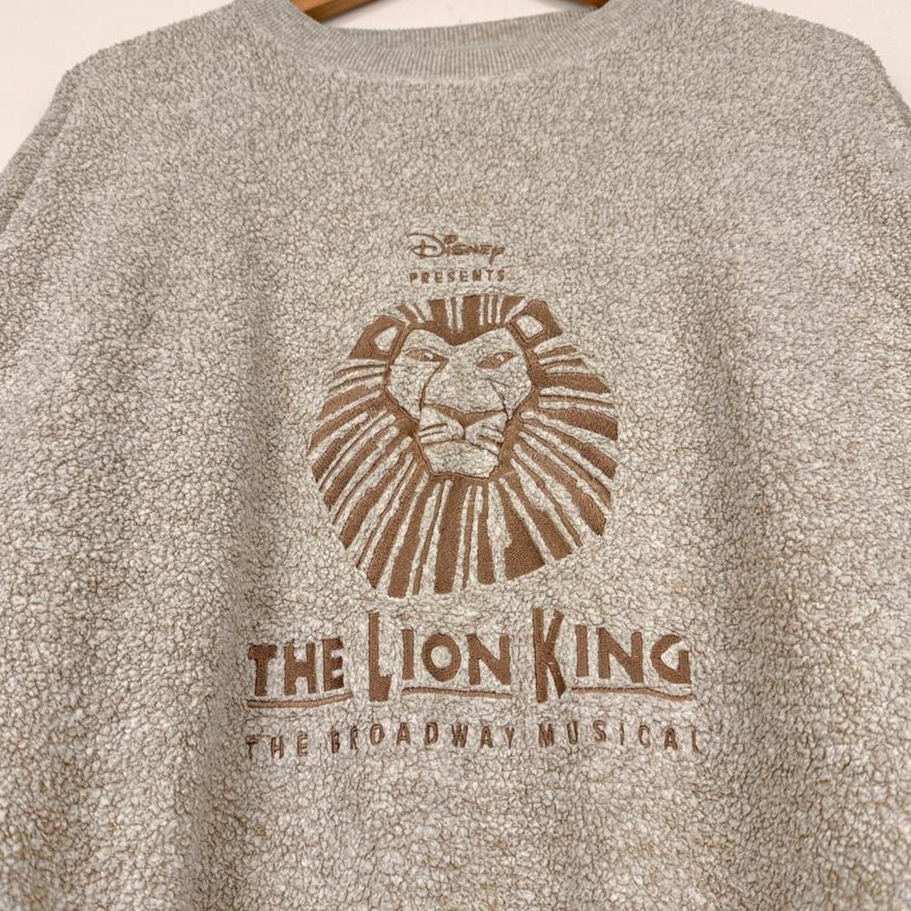 Vintage The Lion King Broadway Musical Beige Cream Fleece Sweatshirt (XL)