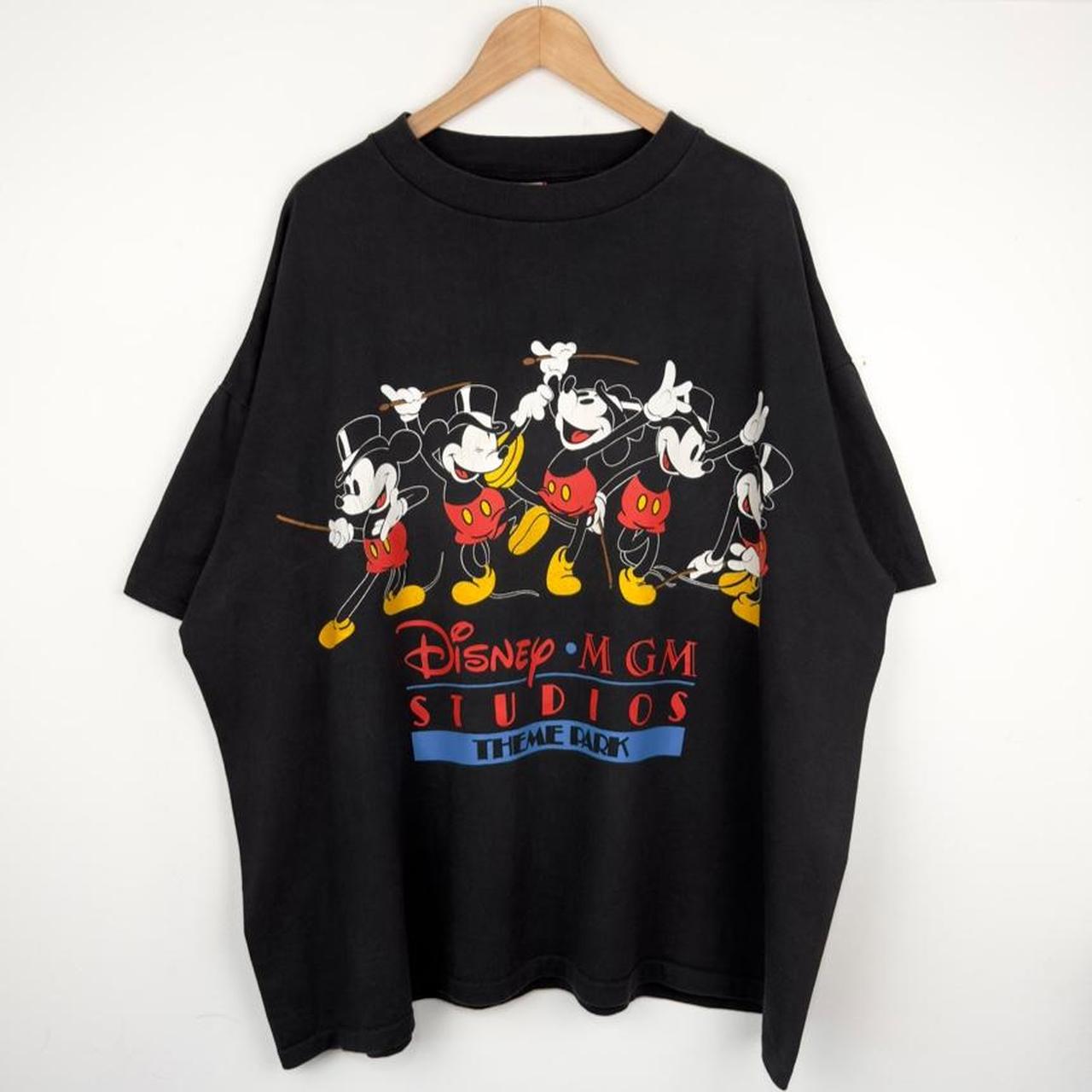 Vintage 90s Disney MGM Studios Mickey Mouse Black T Shirt (Boxy XXL/XXXL, See Measurements)