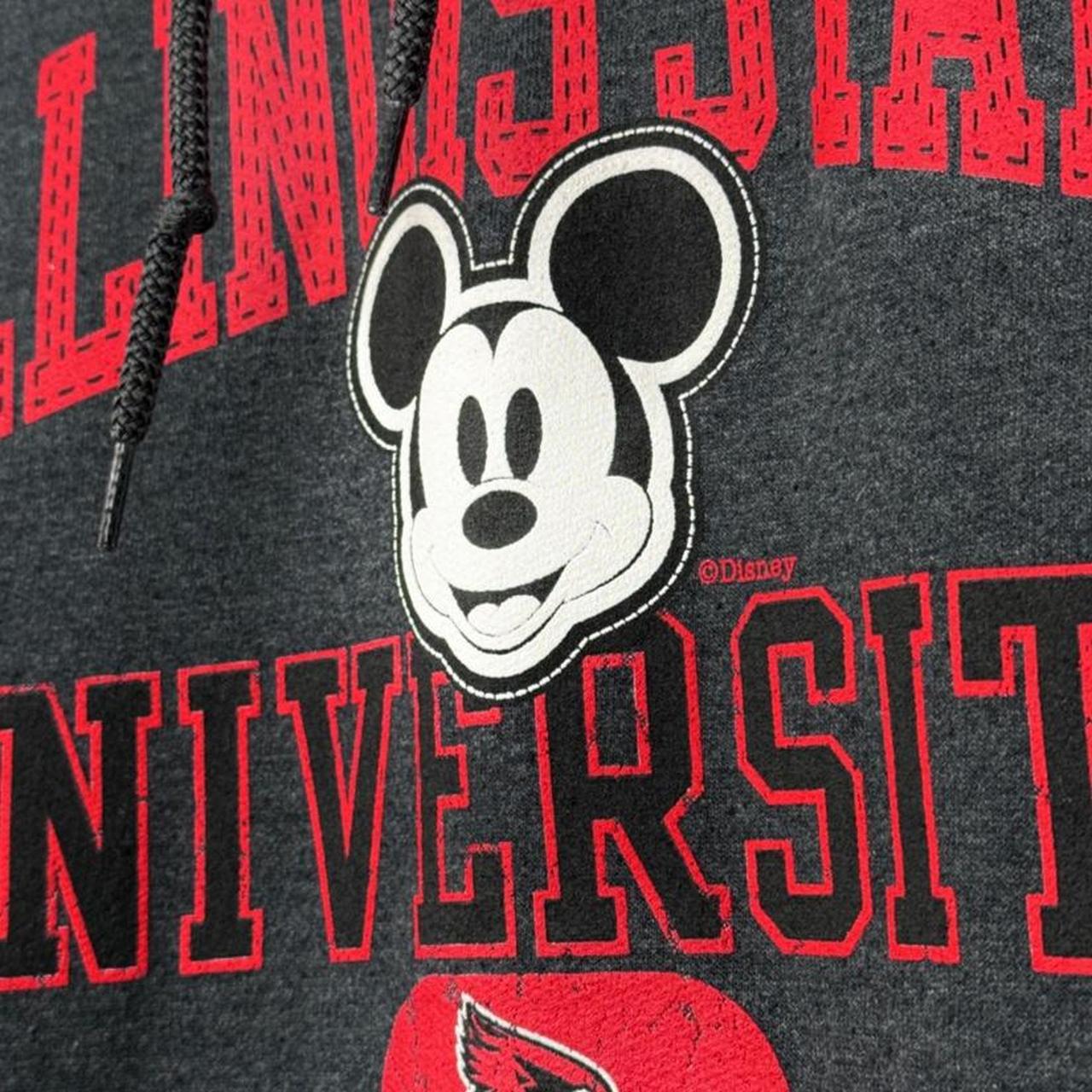 Disney Illinois State University Redbirds Mickey Mouse Grey Hoodie (XXL)