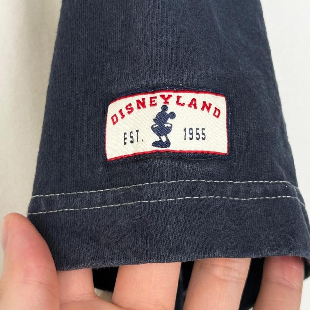 Vintage 00s Disneyland Mickey Mouse 55 Navy Beige T Shirt (XXL)