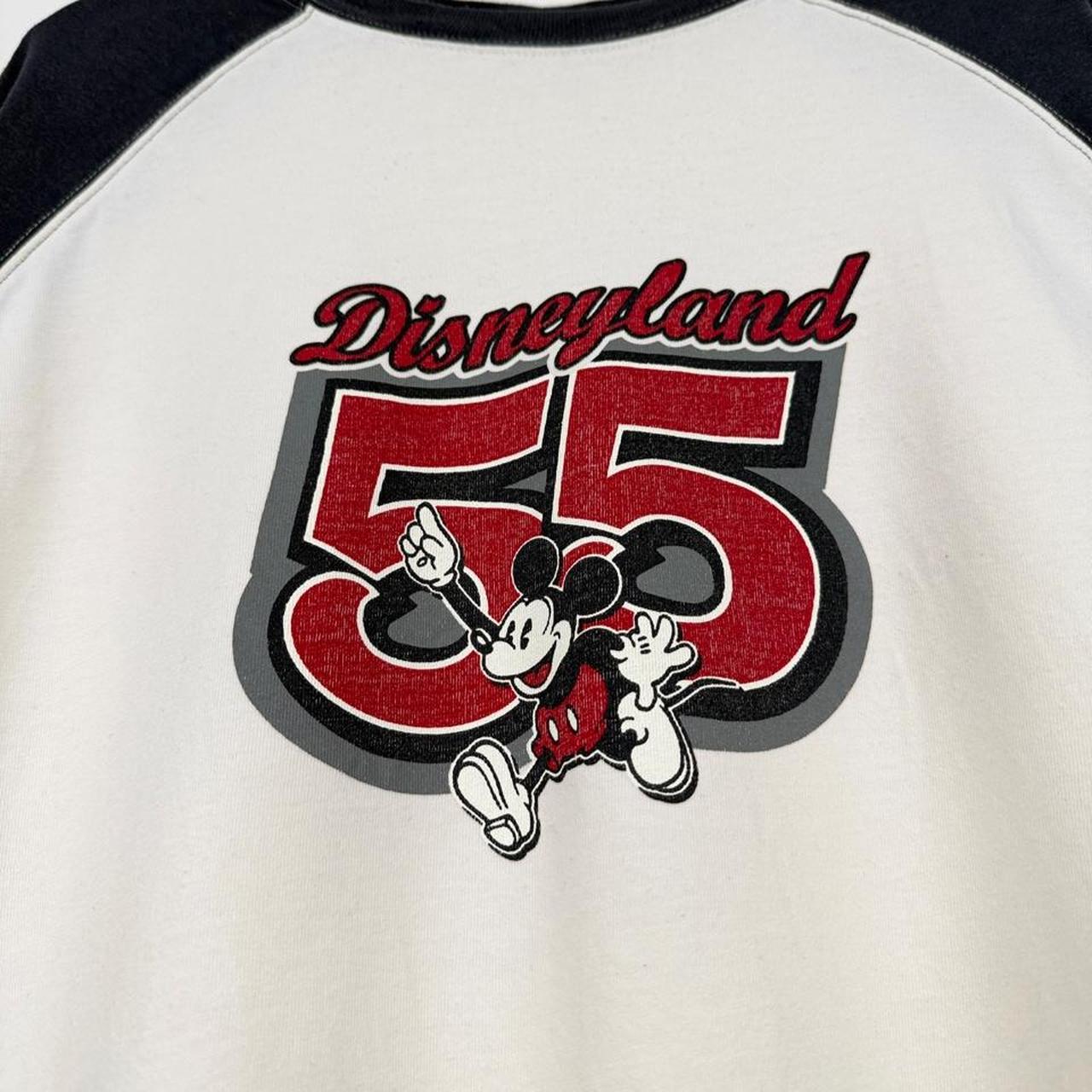 Vintage 00s Disneyland Mickey Mouse 55 Navy Beige T Shirt (XXL)