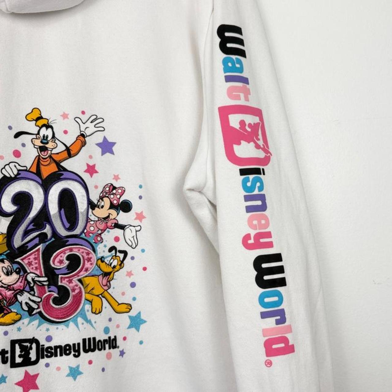 Walt Disney World 2013 Embroidered White Zip Up Hoodie (XXL)