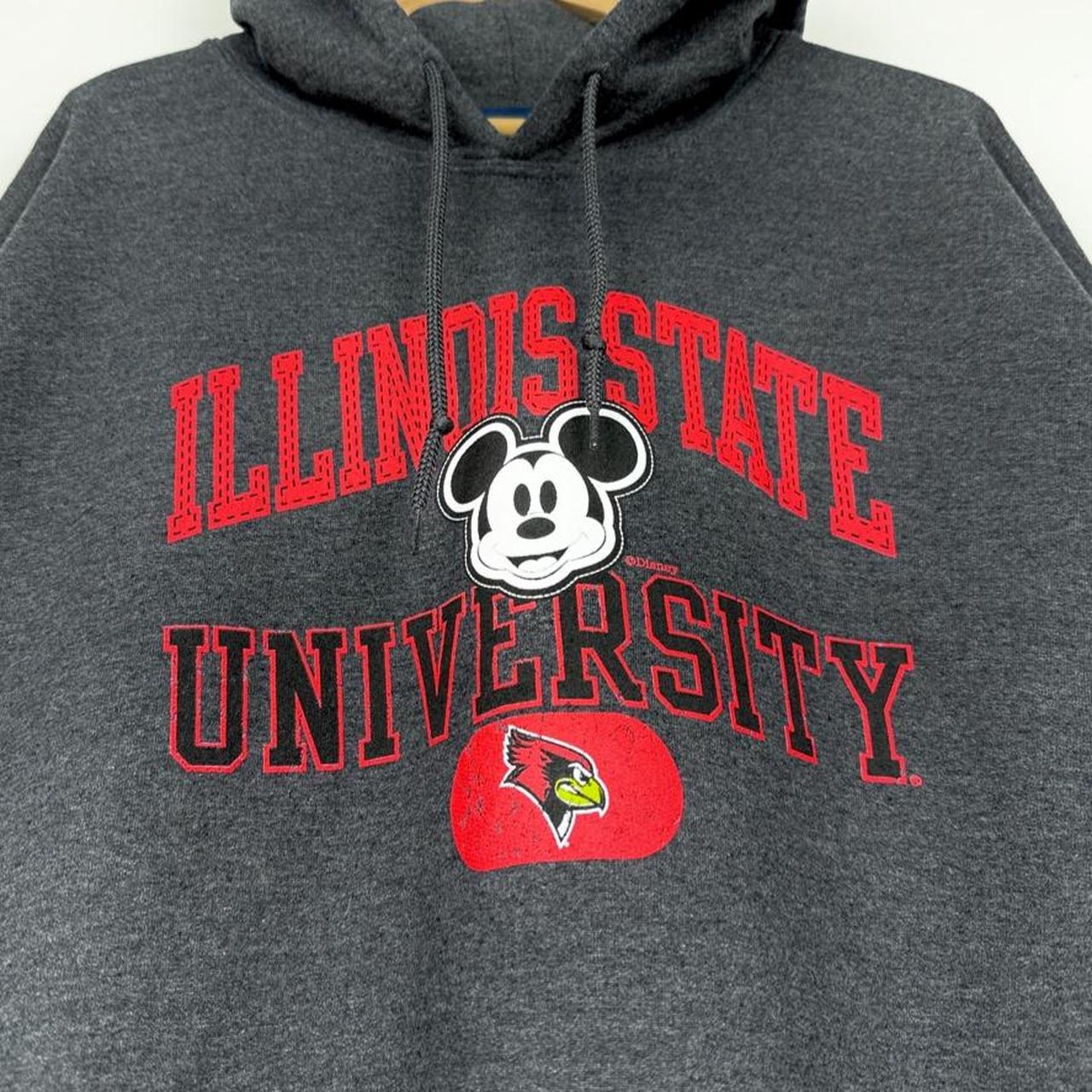 Disney Illinois State University Redbirds Mickey Mouse Grey Hoodie (XXL)
