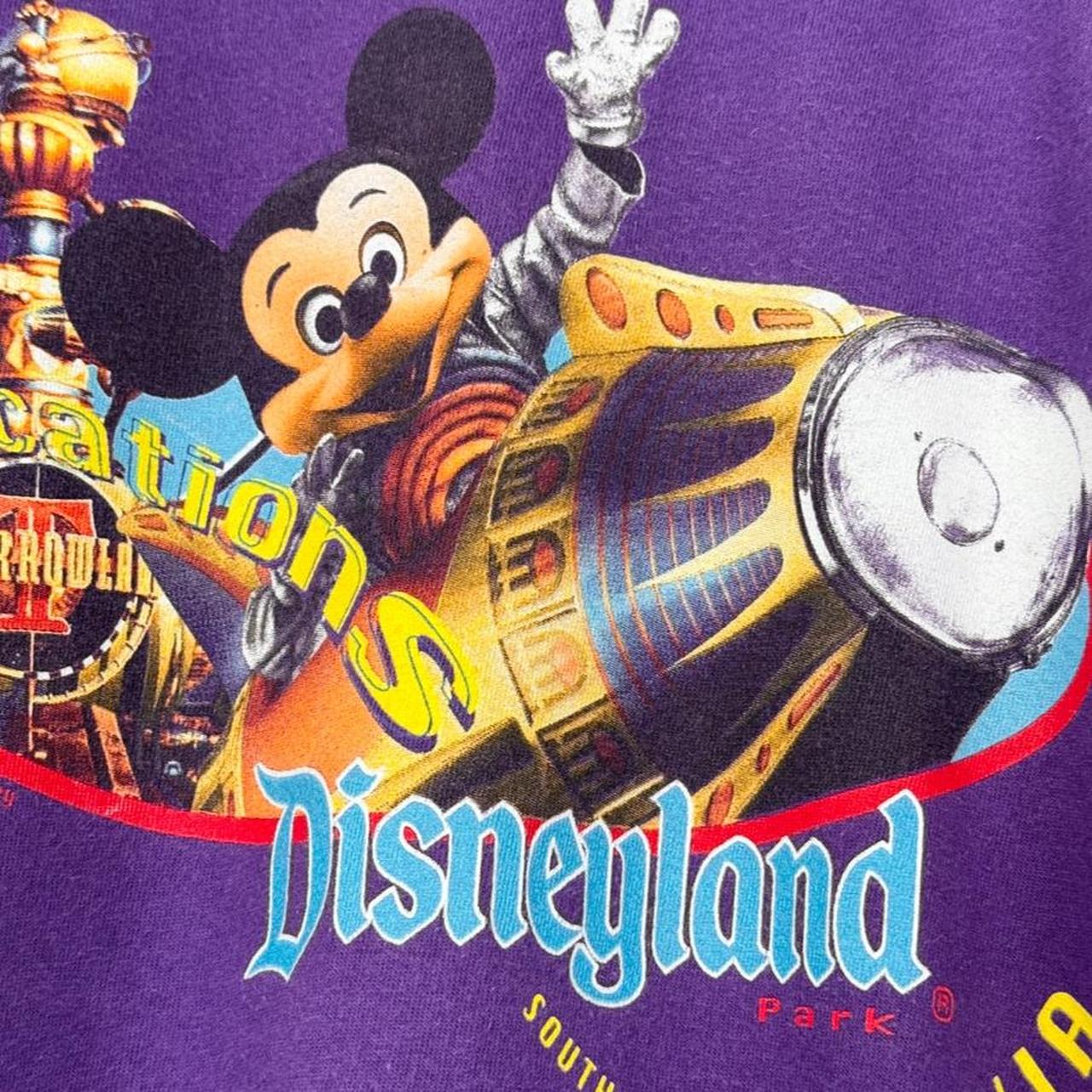 Vintage 90s Disneyland Tomorrowland Mickey Purple T Shirt (XXL)