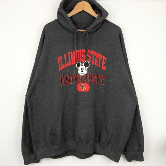 Disney Illinois State University Redbirds Mickey Mouse Grey Hoodie (XXL)