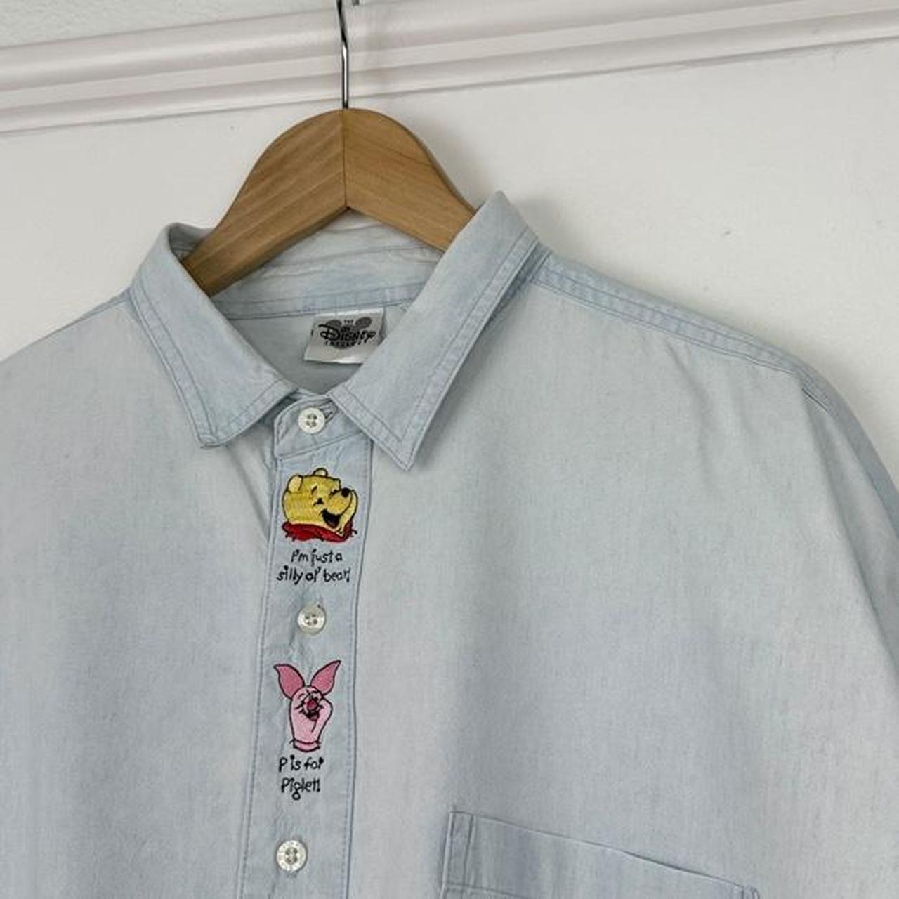 Vintage 90s Winnie The Pooh & Friends Embroidered Button Up Shirt (XXL)