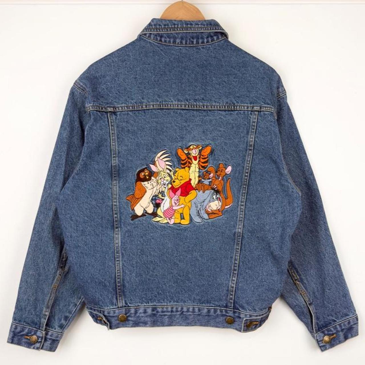 Vintage 90s Winnie The Pooh & Friends Embroidered Blue Denim Jacket (S/M)