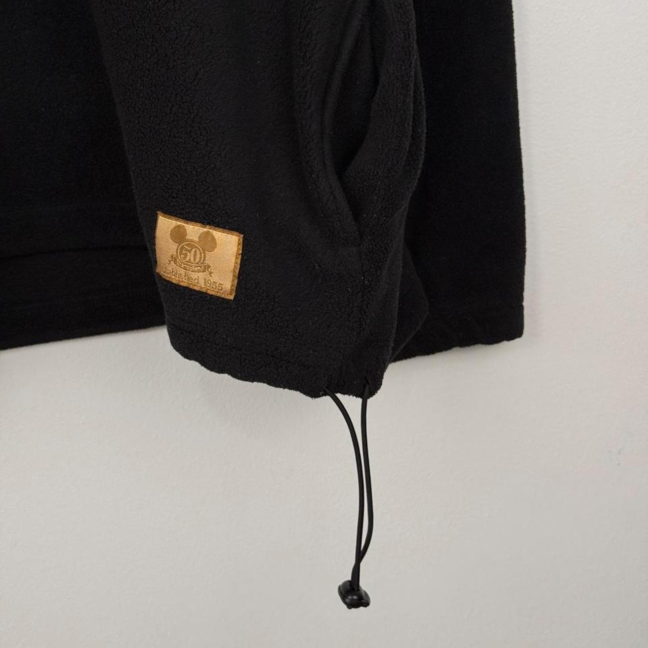 Vintage 2005 Disneyland 50th Anniversary Embroidered Black Fleece Quarter Zip (XL)