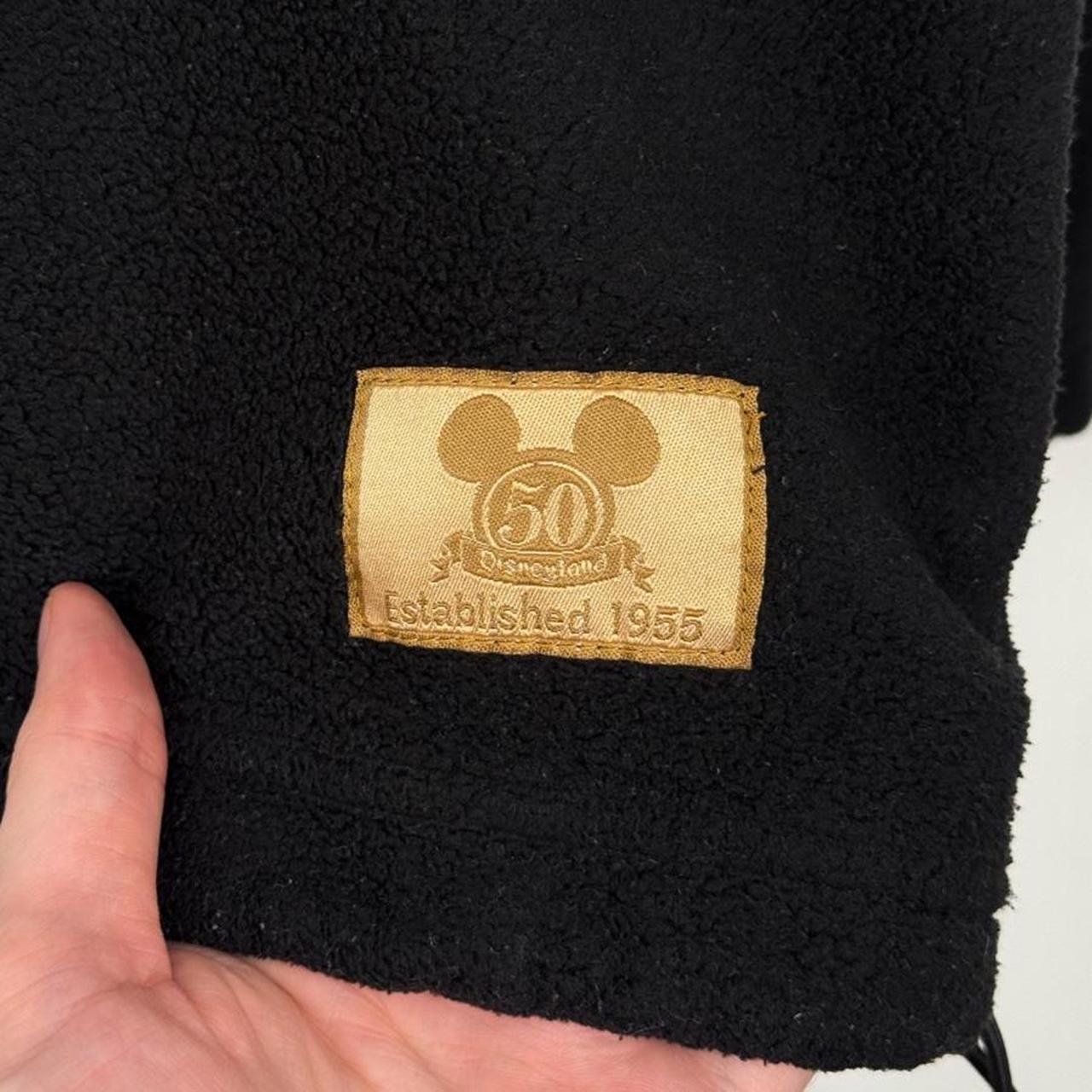 Vintage 2005 Disneyland 50th Anniversary Embroidered Black Fleece Quarter Zip (XL)