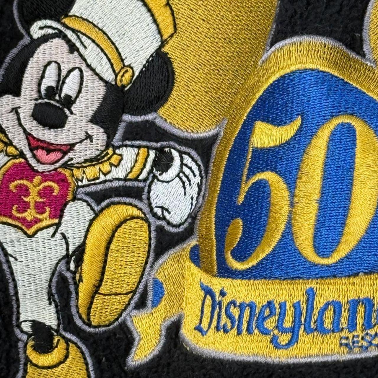 Vintage 2005 Disneyland 50th Anniversary Embroidered Black Fleece Quarter Zip (XL)