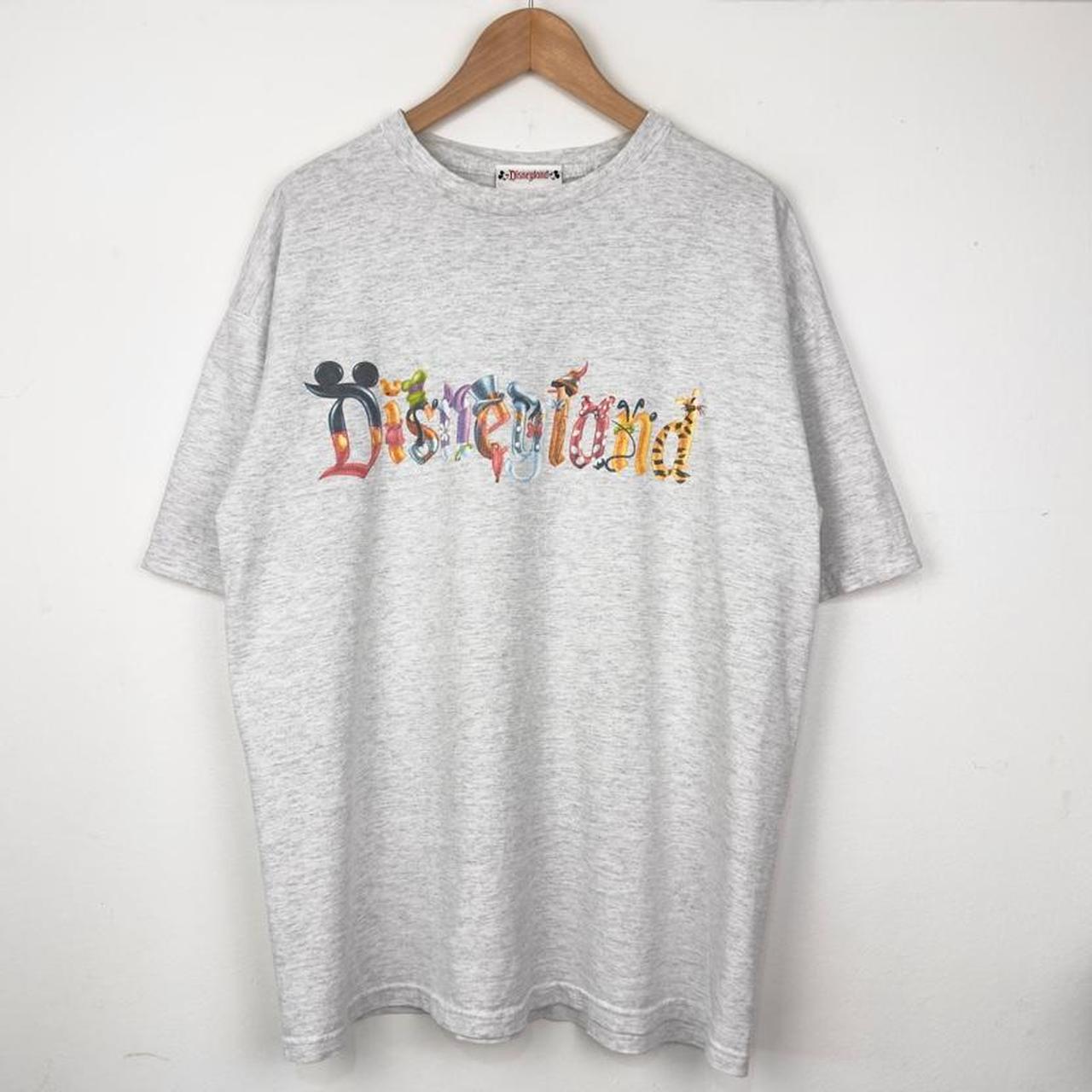 Vintage 90s/00s Disneyland Character Spell Out Grey T Shirt (XL)