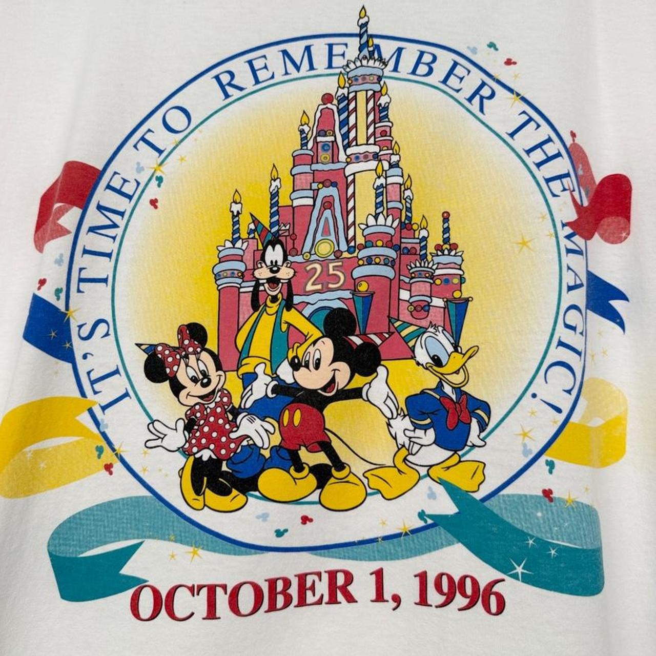 Vintage 1996 Walt Disney World 25th Anniversary White T Shirt (XXL)