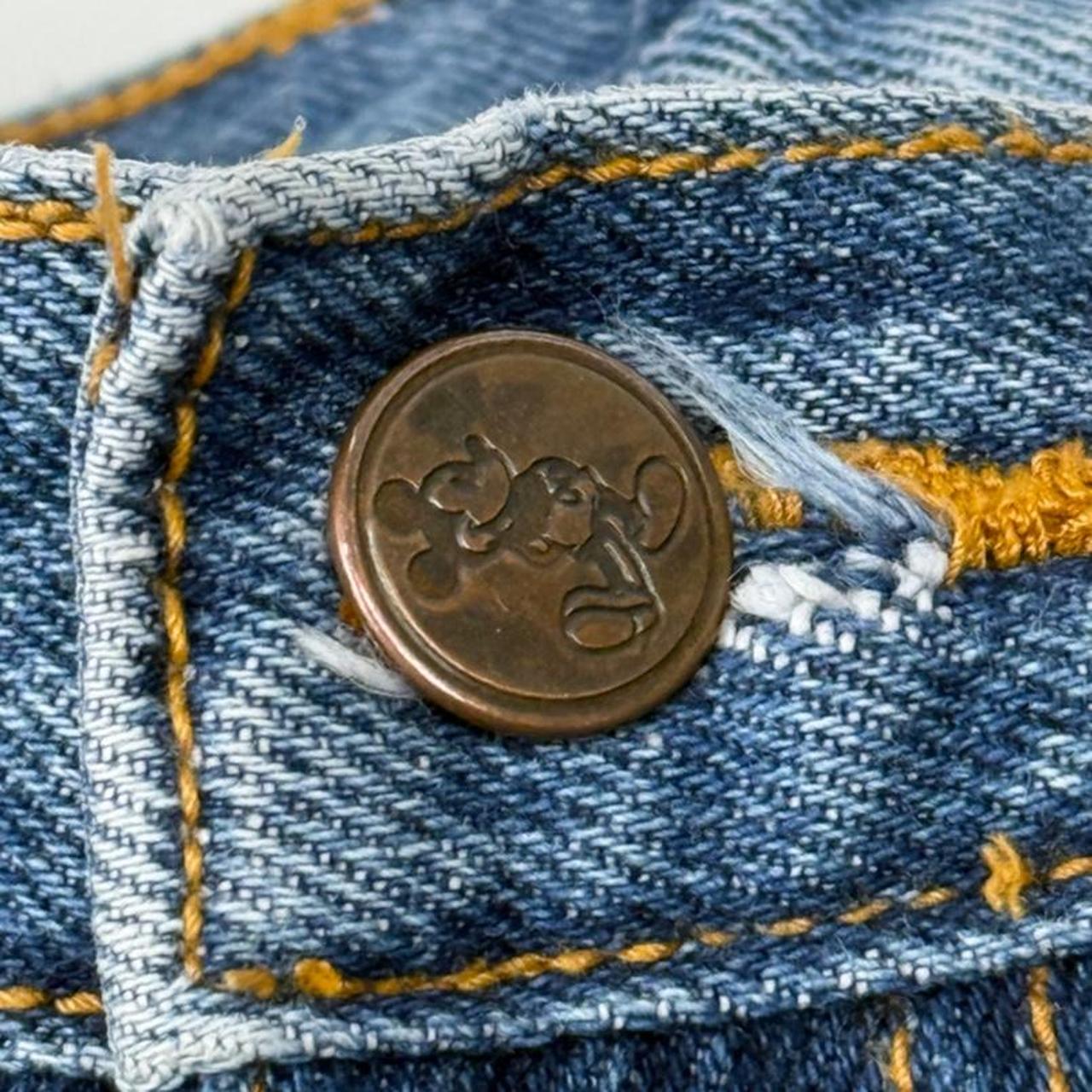 Vintage 90s Minnie Mouse Embroidered Blue Denim Shorts (L)