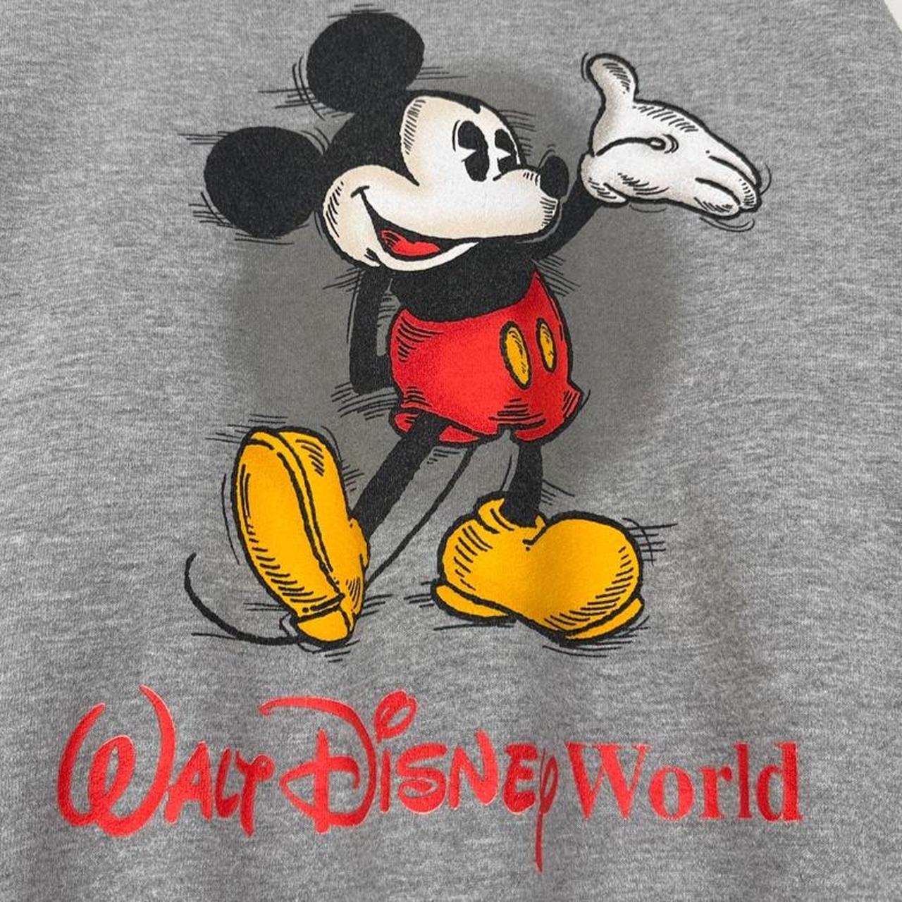 Vintage 00s Walt Disney World Mickey Mouse Grey Sweatshirt (L/XL)