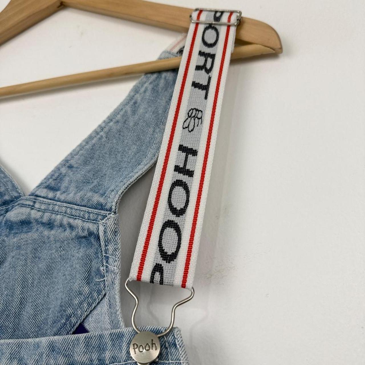 Vintage 90s Winnie the Pooh Embroidered Light Blue Denim Dungarees (S/M)