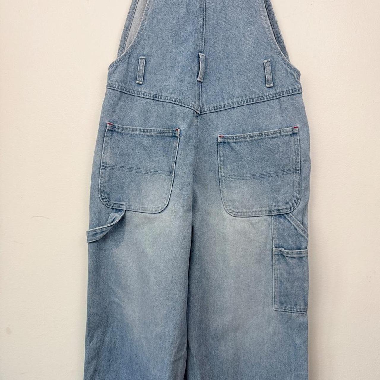 Vintage 90s Winnie the Pooh Embroidered Light Blue Denim Dungarees (S/M)