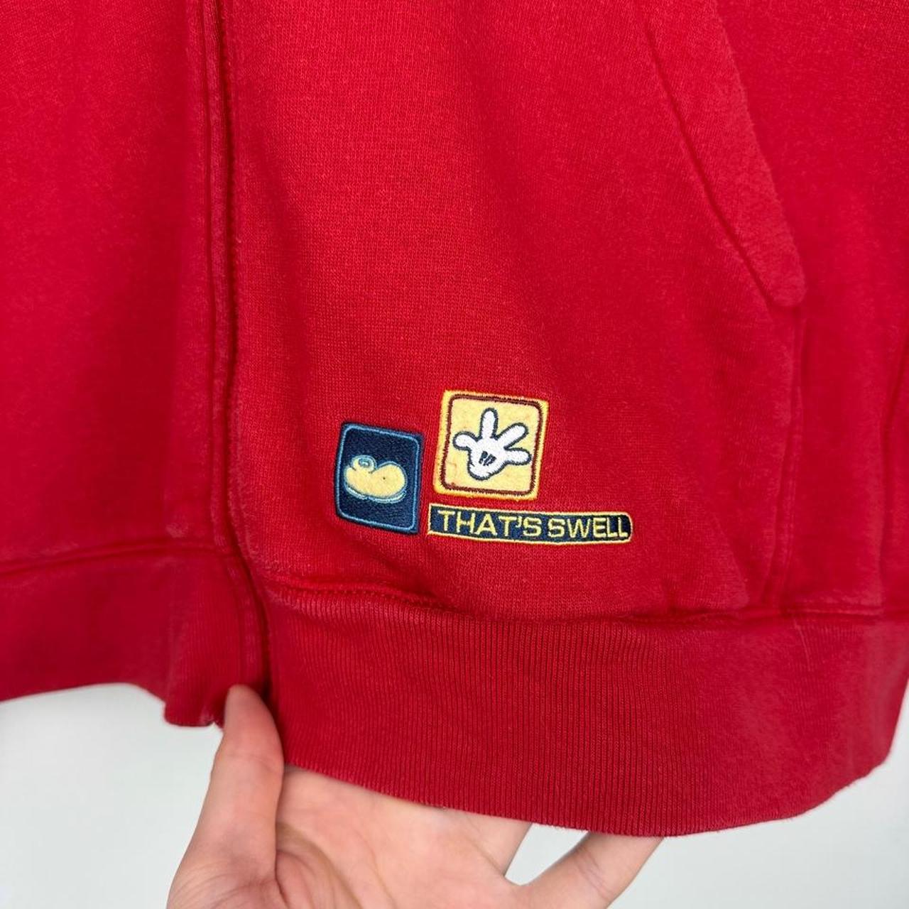 Vintage 00s Mickey Forever Disney Store Red Zip Up Hoodie (XXL)
