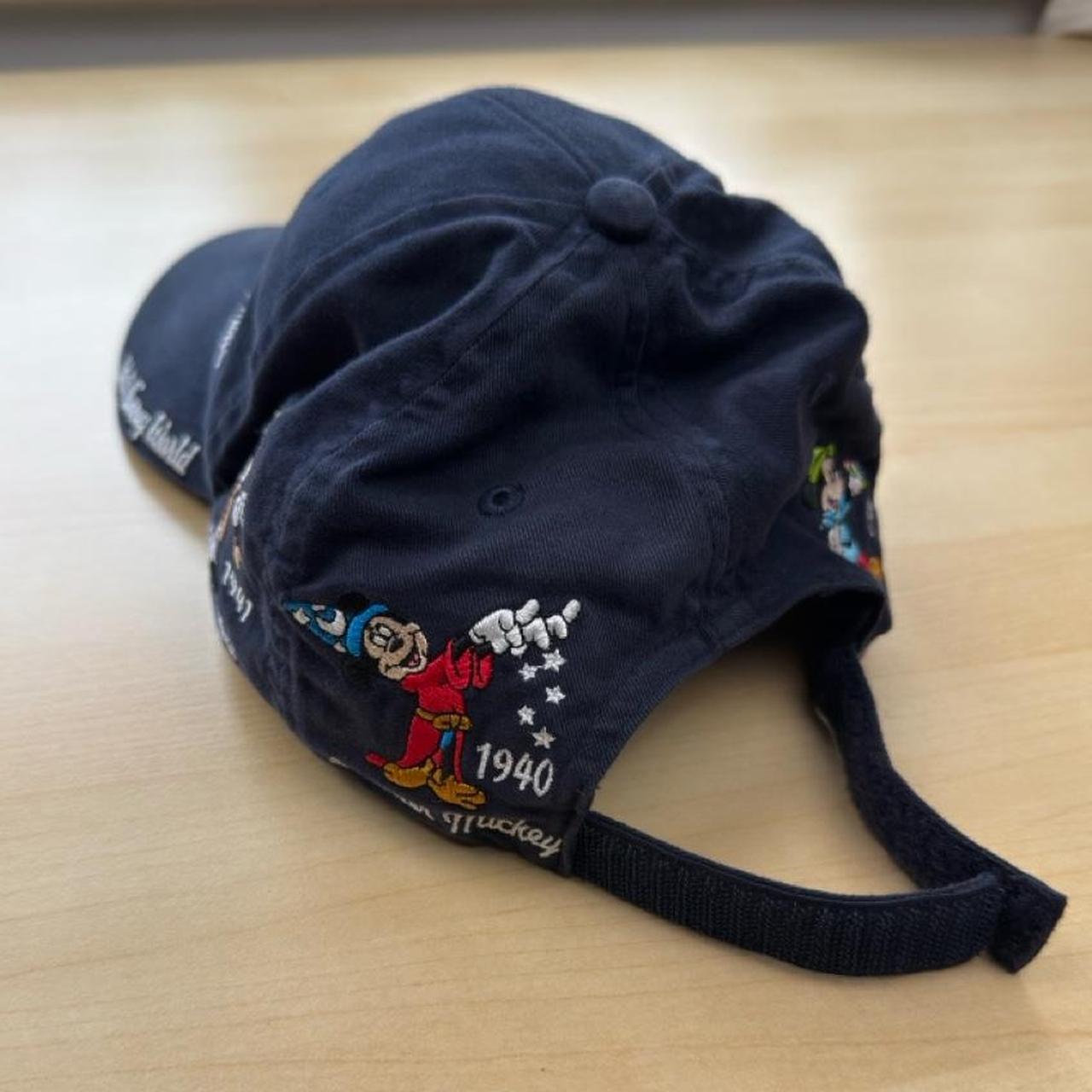 Vintage 00s Mickey Through The Years Embroidered Disney World Navy Cap (Adult)
