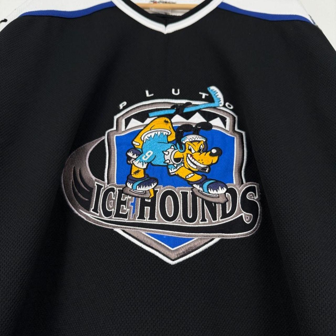 Vintage 00s Walt Disney World Pluto Ice Hounds Ice Hockey Jersey (XL)