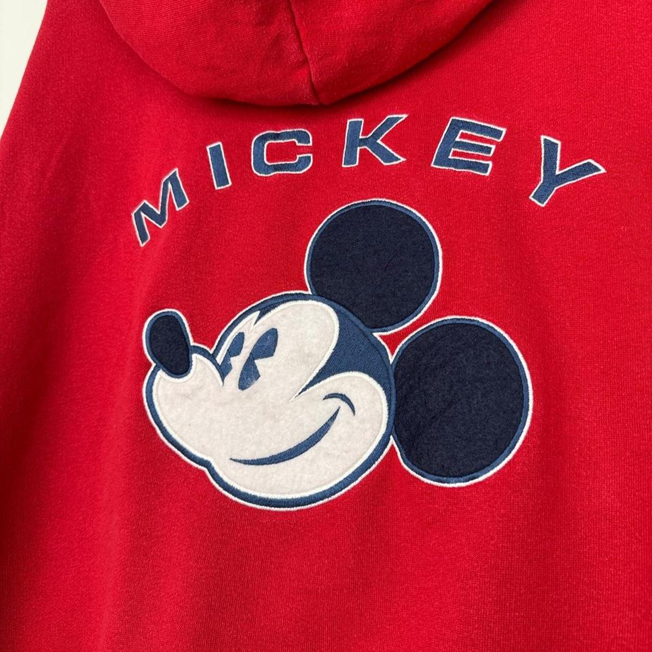 Vintage 00s Mickey Forever Disney Store Red Zip Up Hoodie (XXL)
