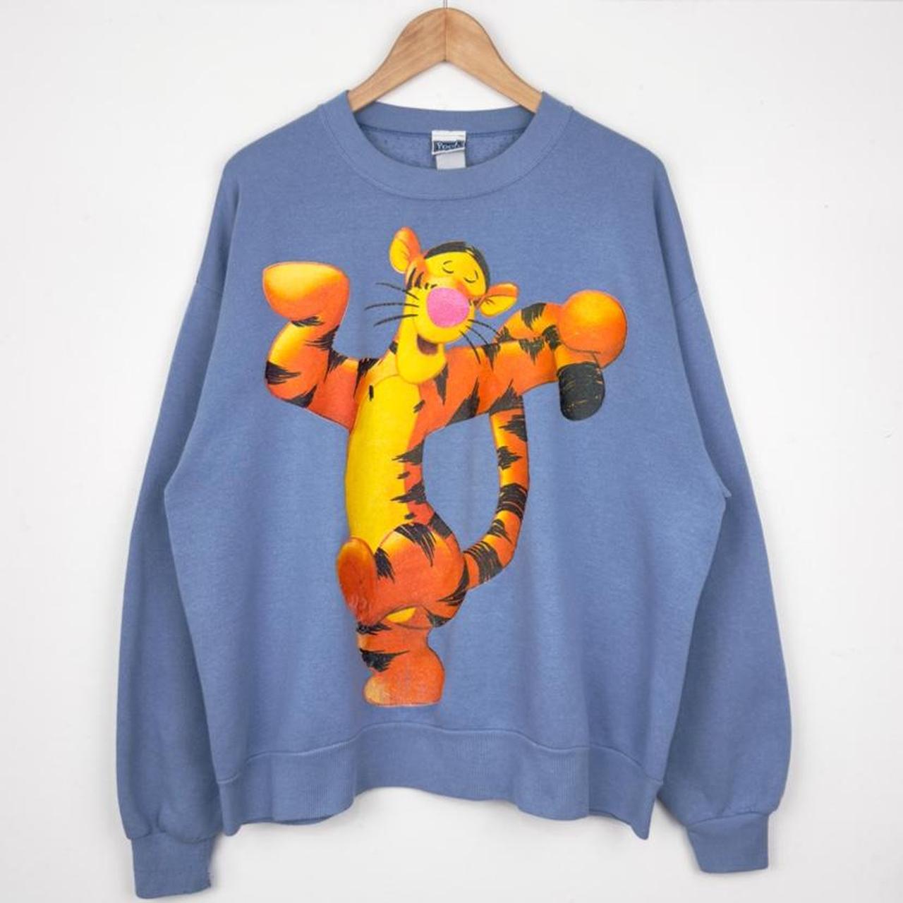 Vintage 90s Tigger Pooh Disney Light Blue Sweatshirt (L)