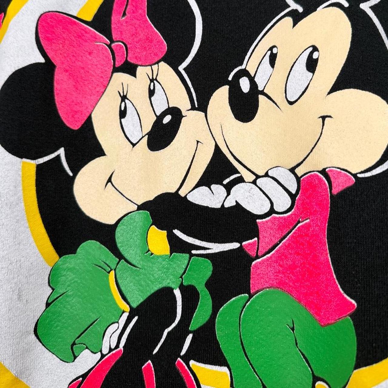 Vintage 90s Mickey & Minnie Crescent Moon Black Sweatshirt (L/XL)