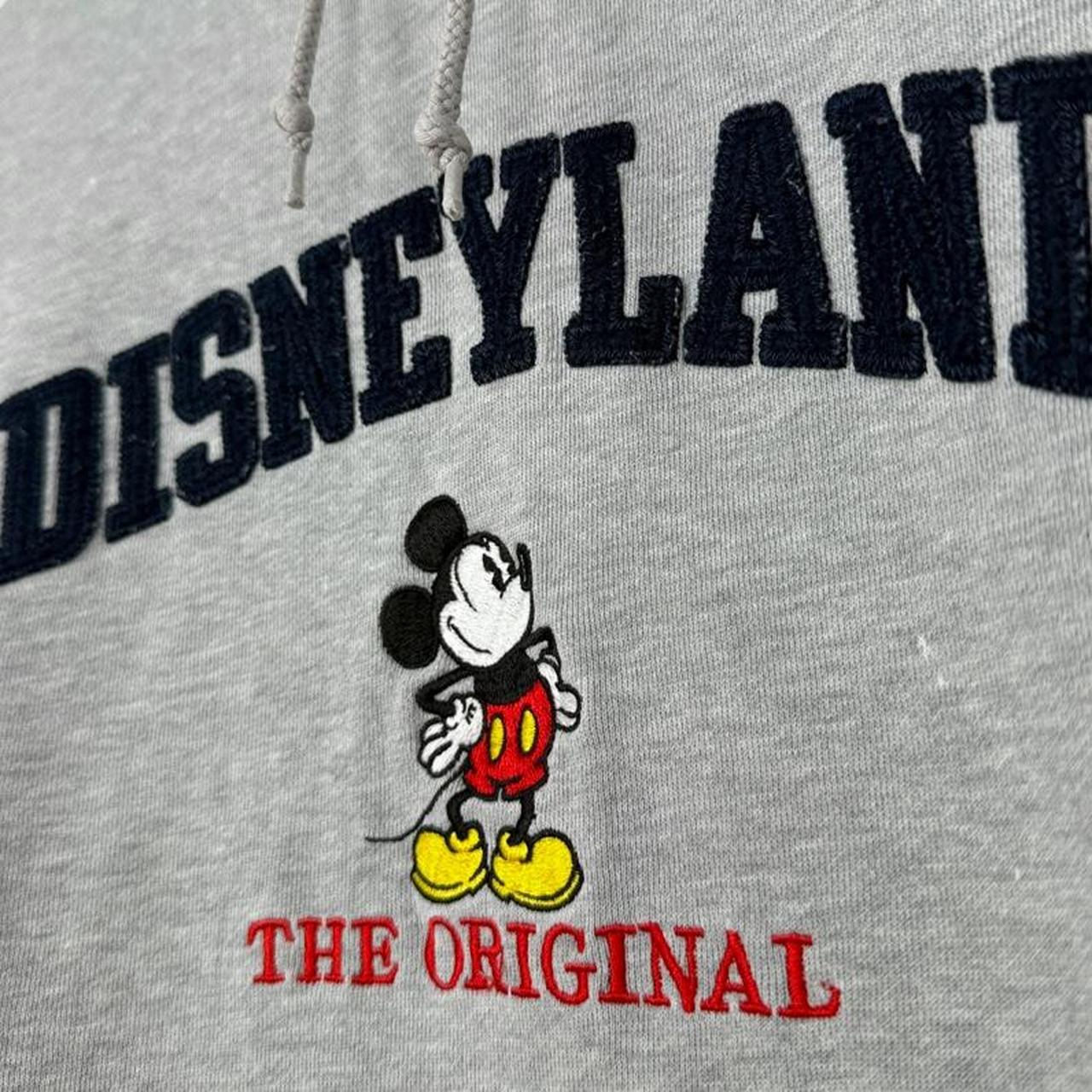 Vintage 00s Disneyland Spell Out Embroidered Grey Hoodie (XL)