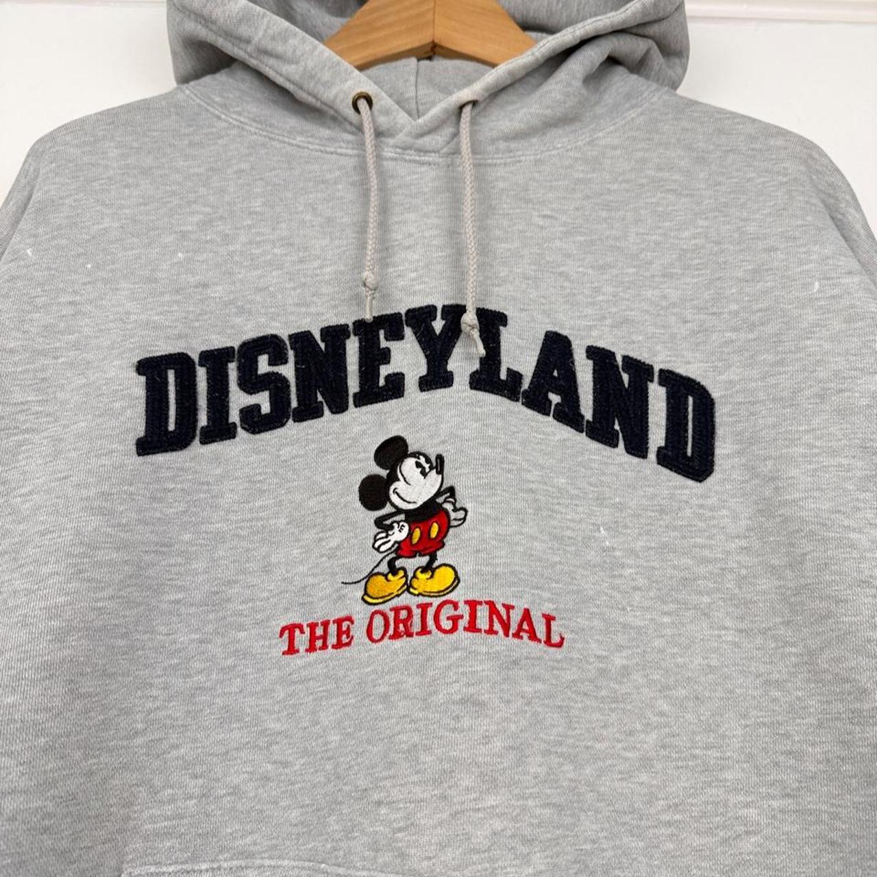 Vintage 00s Disneyland Spell Out Embroidered Grey Hoodie (XL)