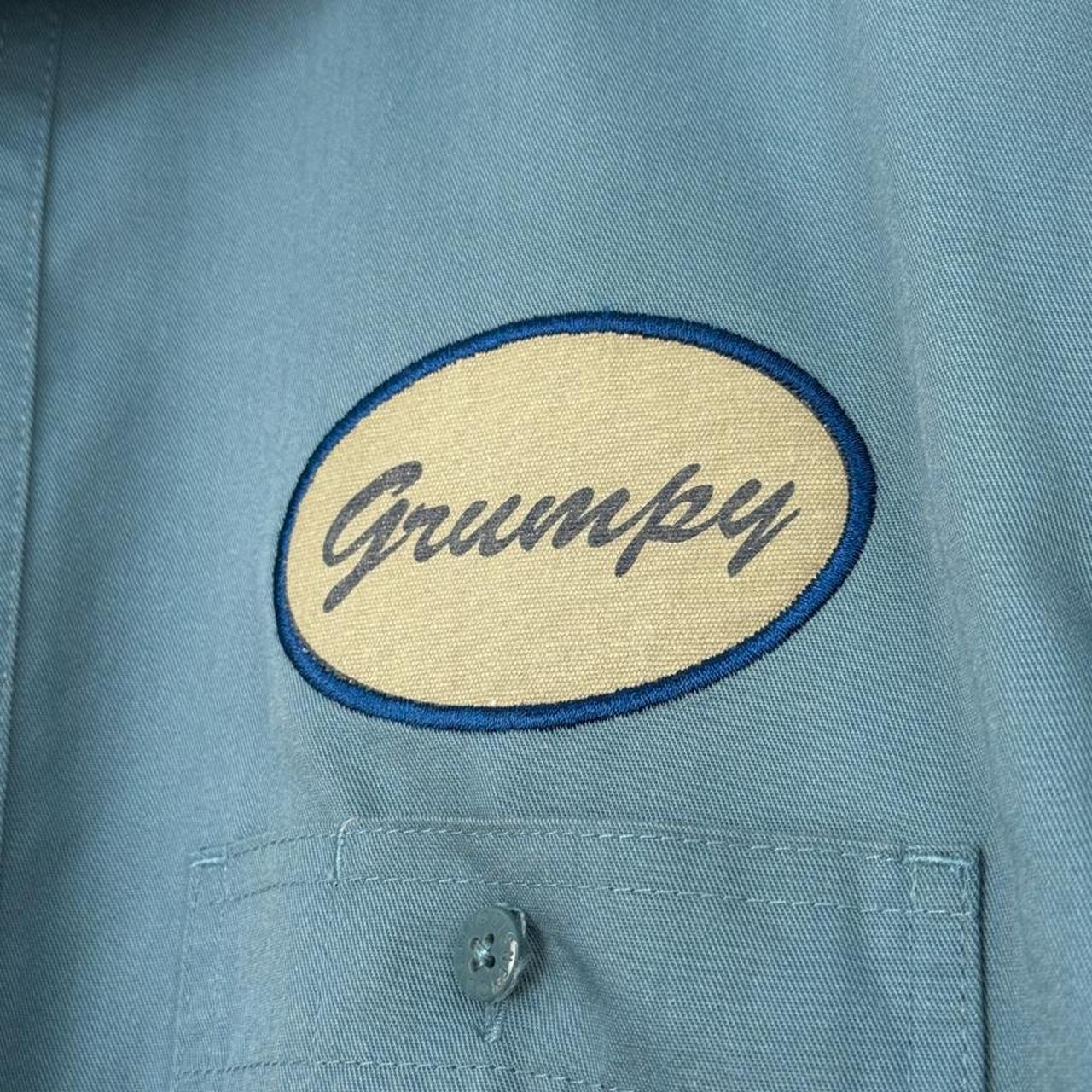 Vintage 00s Walt Disney World Grumpy's Garage Blue Shirt (M)