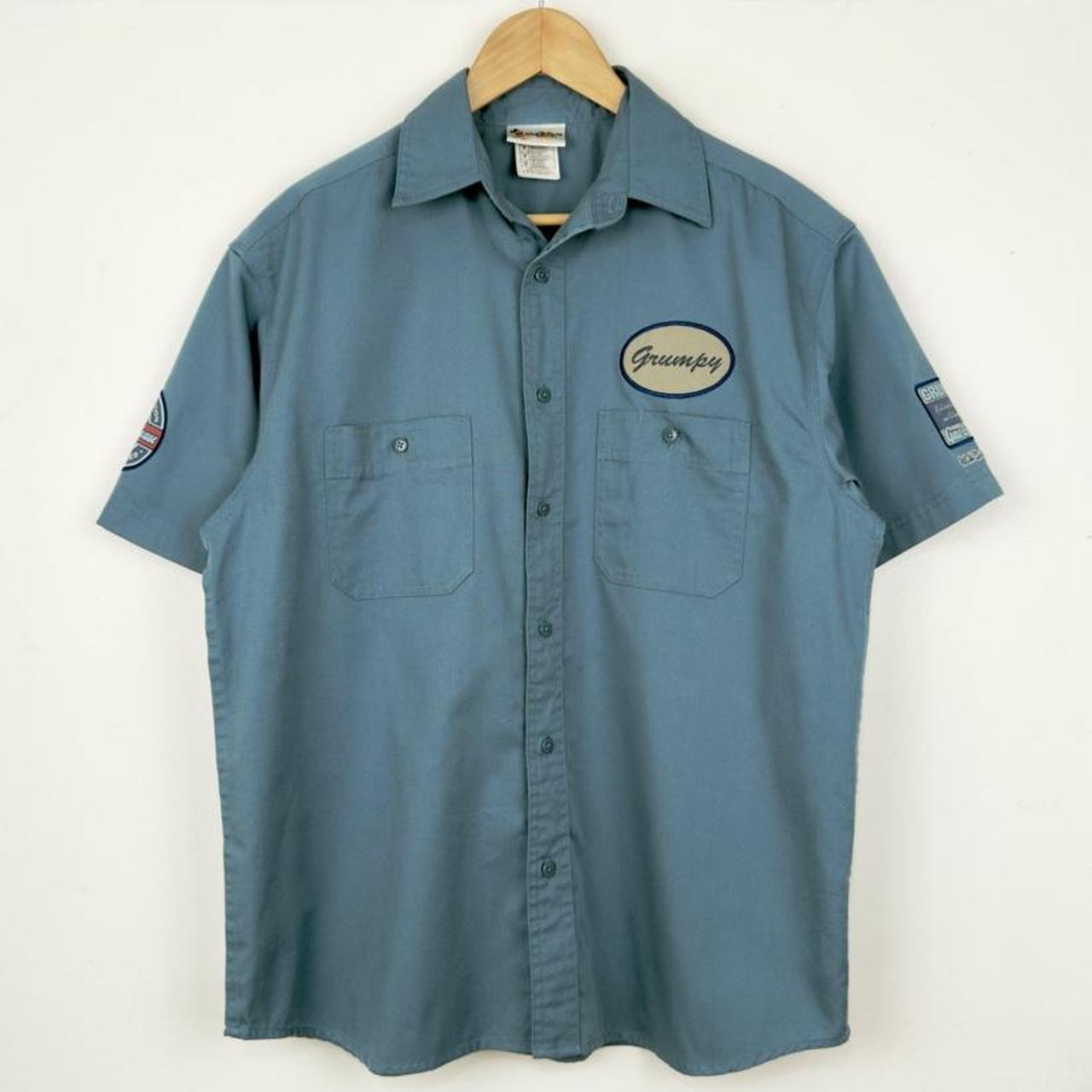 Vintage 00s Walt Disney World Grumpy's Garage Blue Shirt (M)