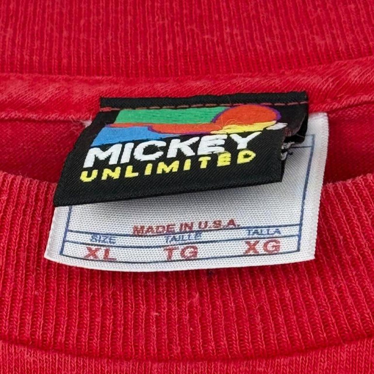 Vintage 90s Mickey Mouse USA Flag Red T Shirt (XL)