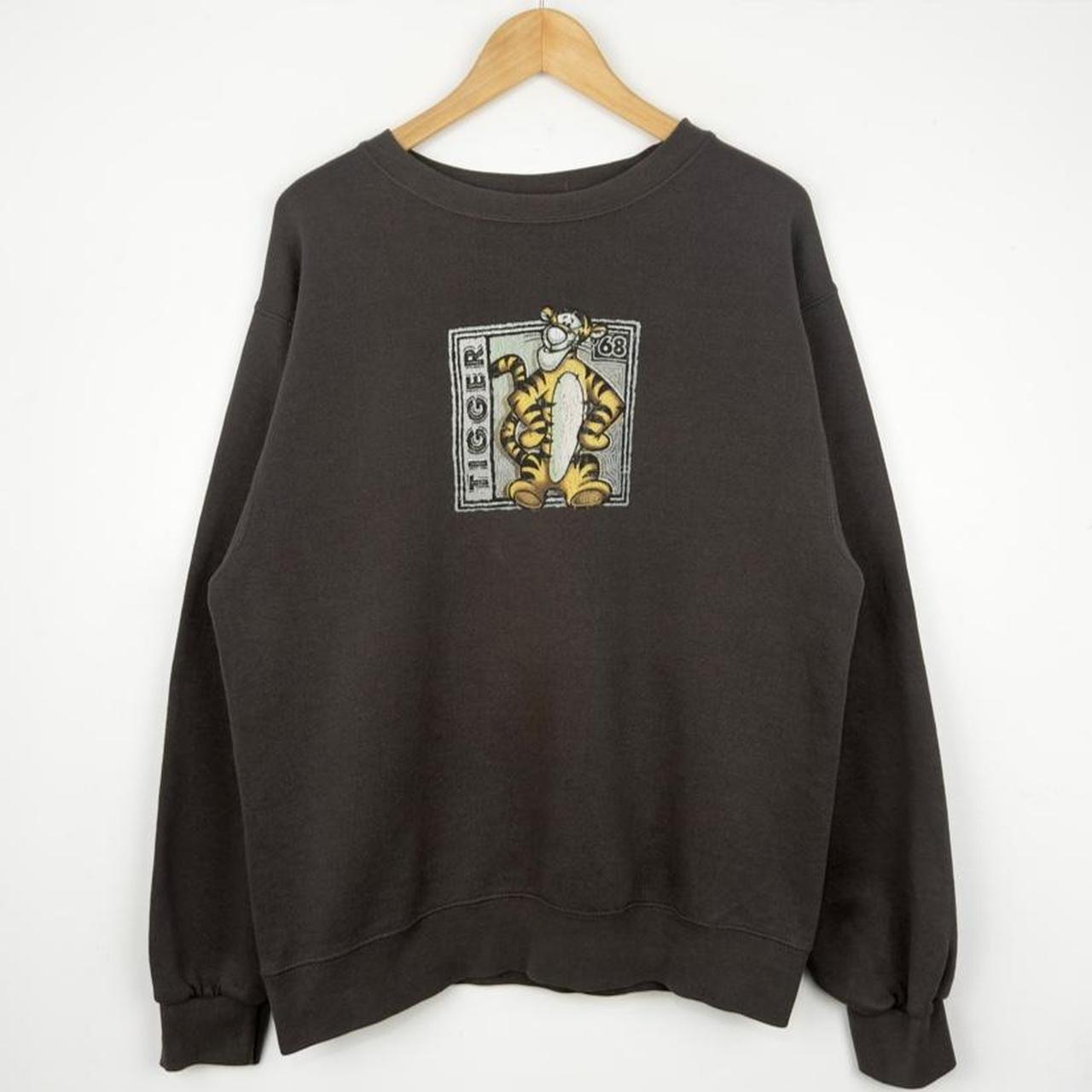 Vintage 00s Tigger Disney Store Dark Brown Sweatshirt (M)